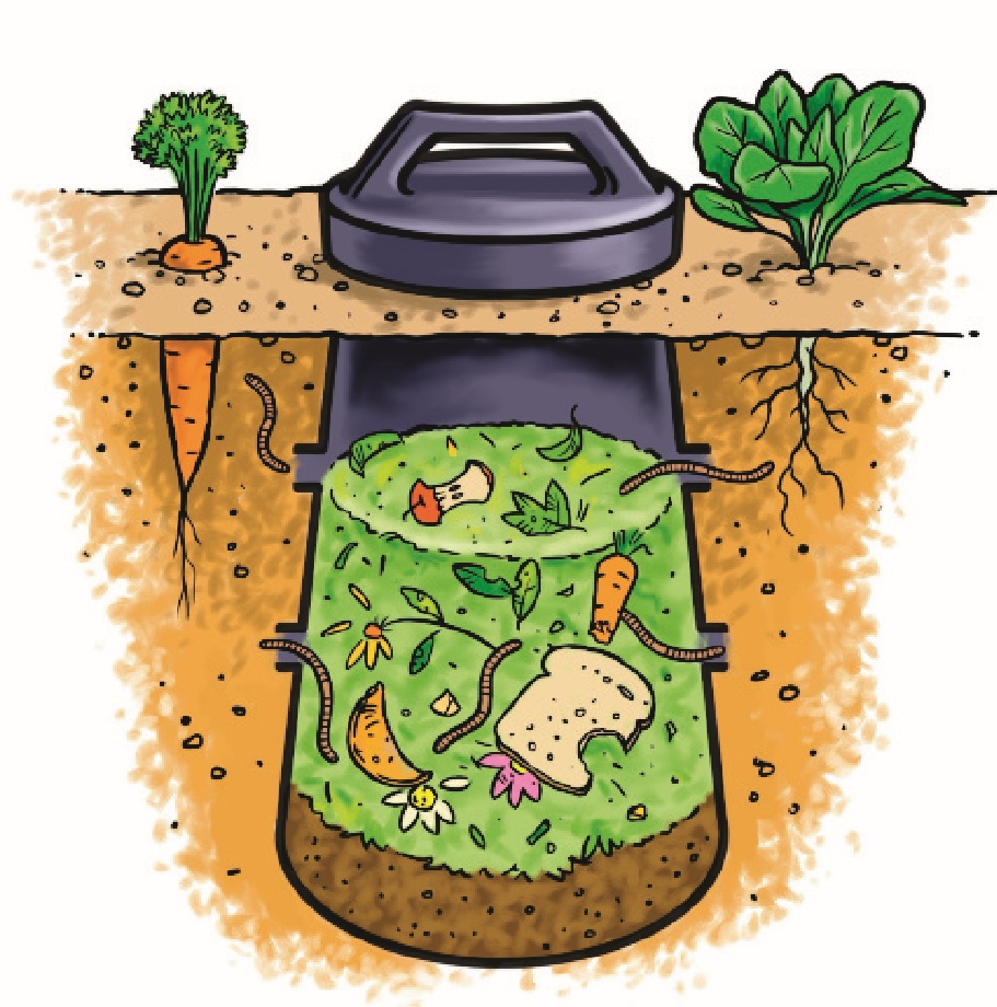 In-ground worm farming